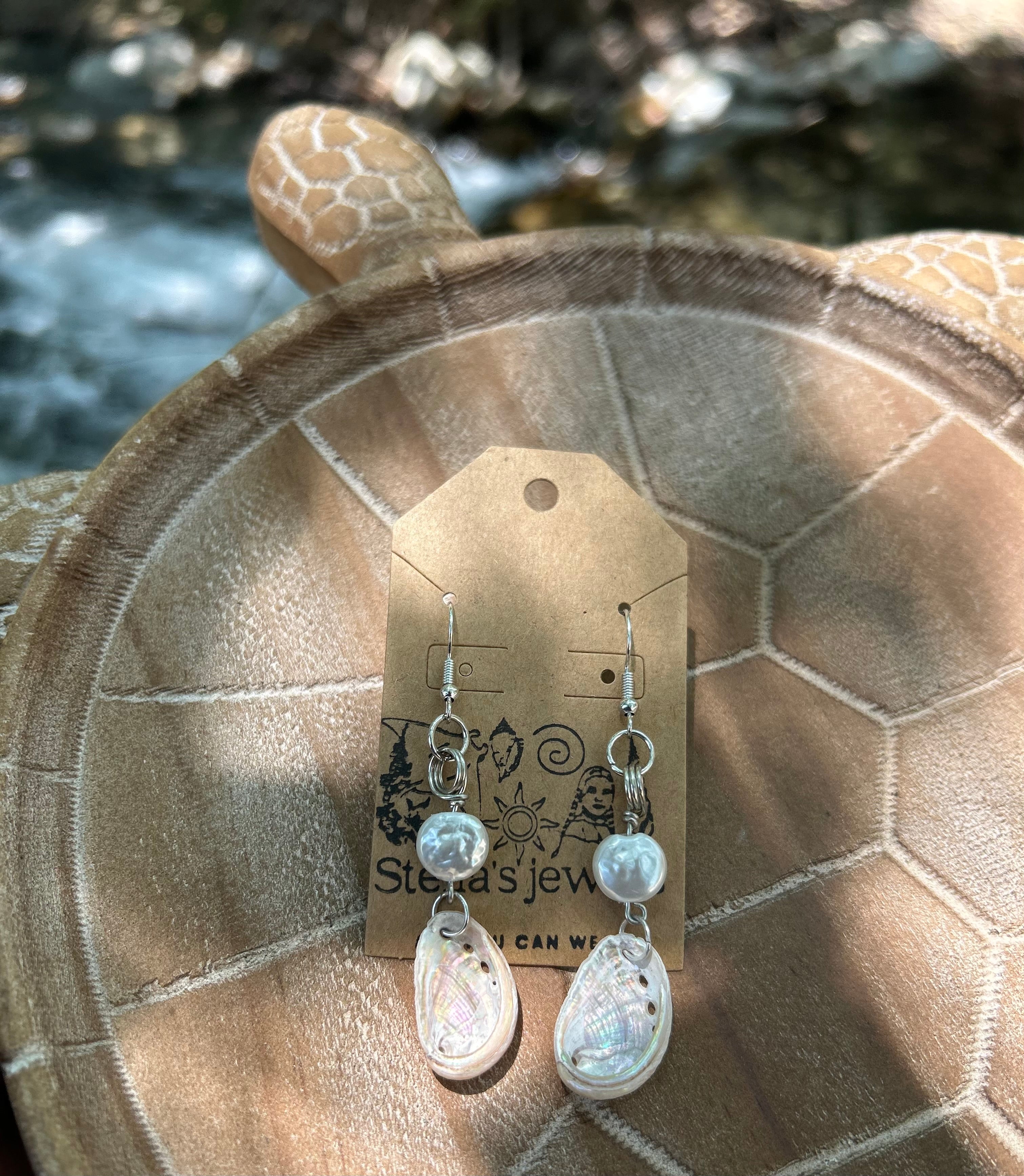 Abalone shell earrings