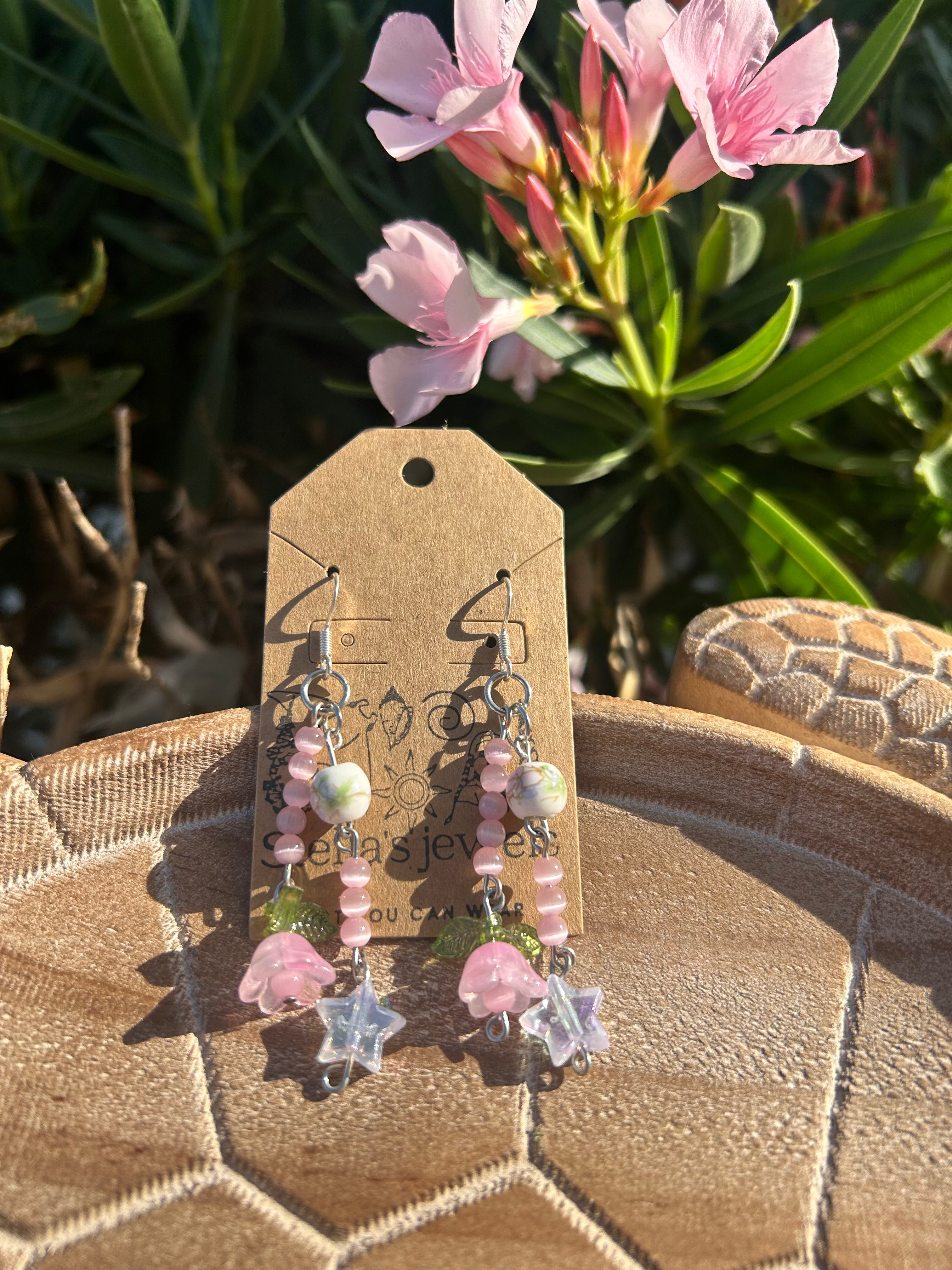 Star blossom earrings (silver)