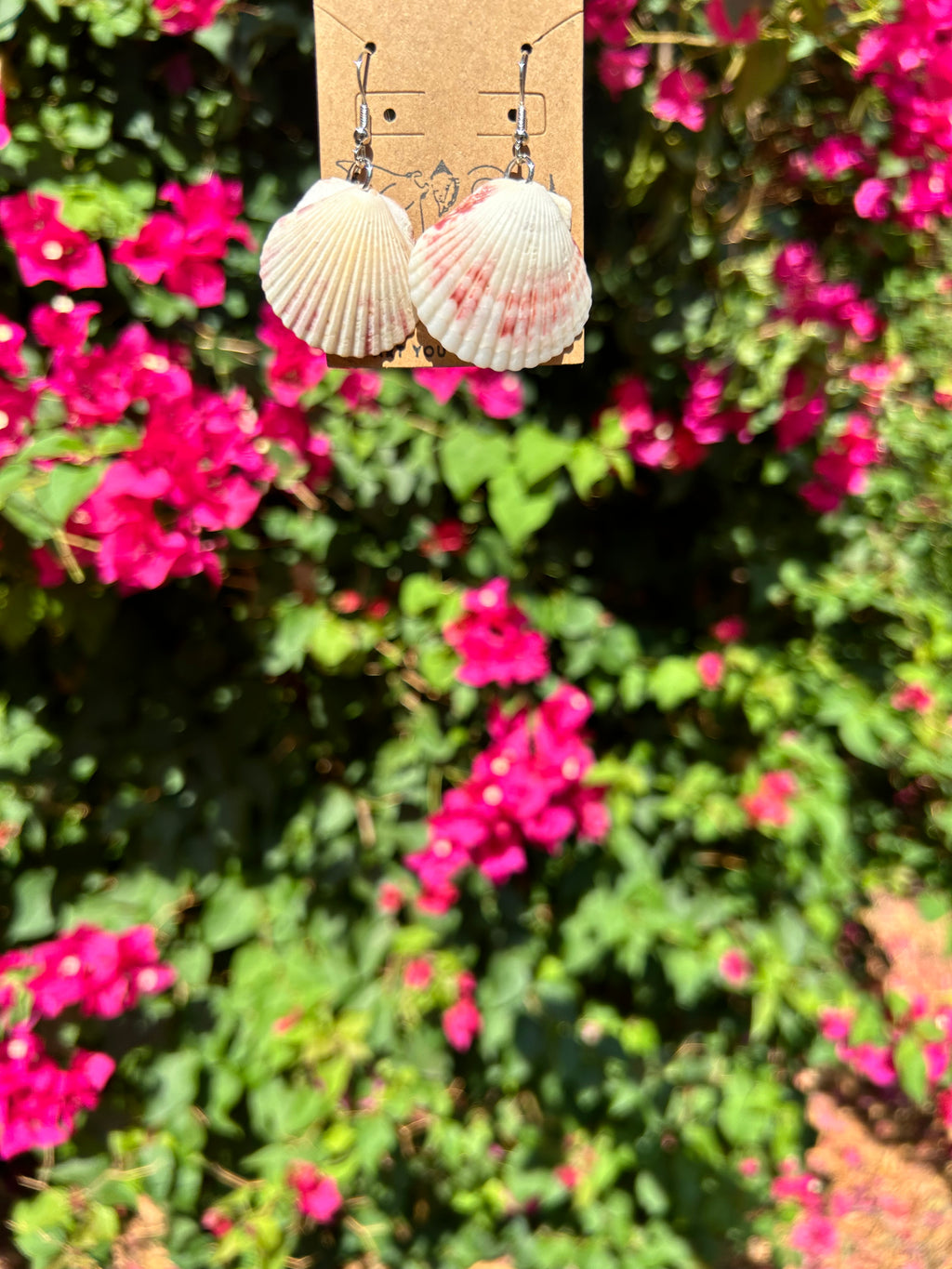 Sunset calico earrings (silver)