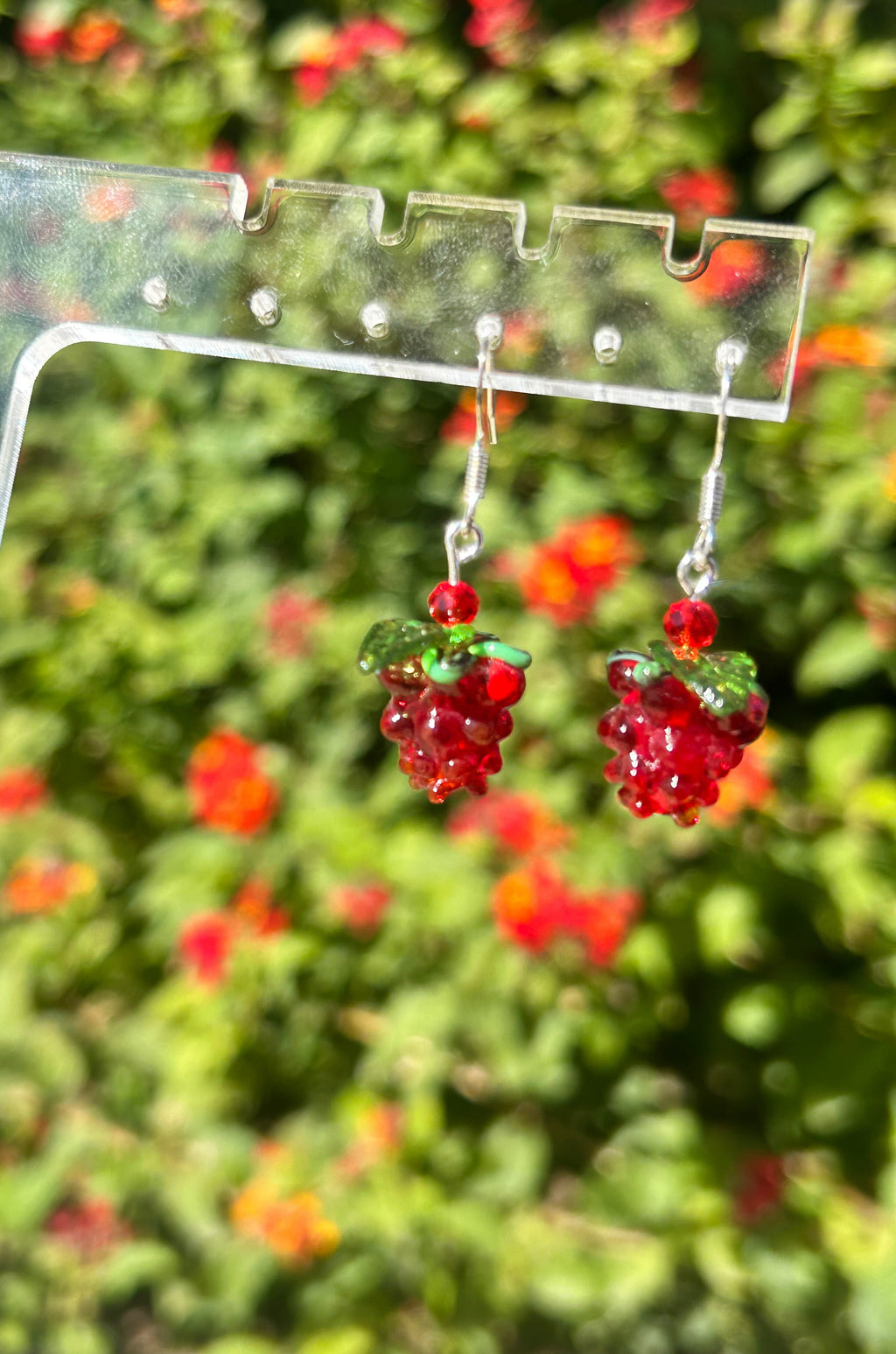 Raspberry & Grape earrings
