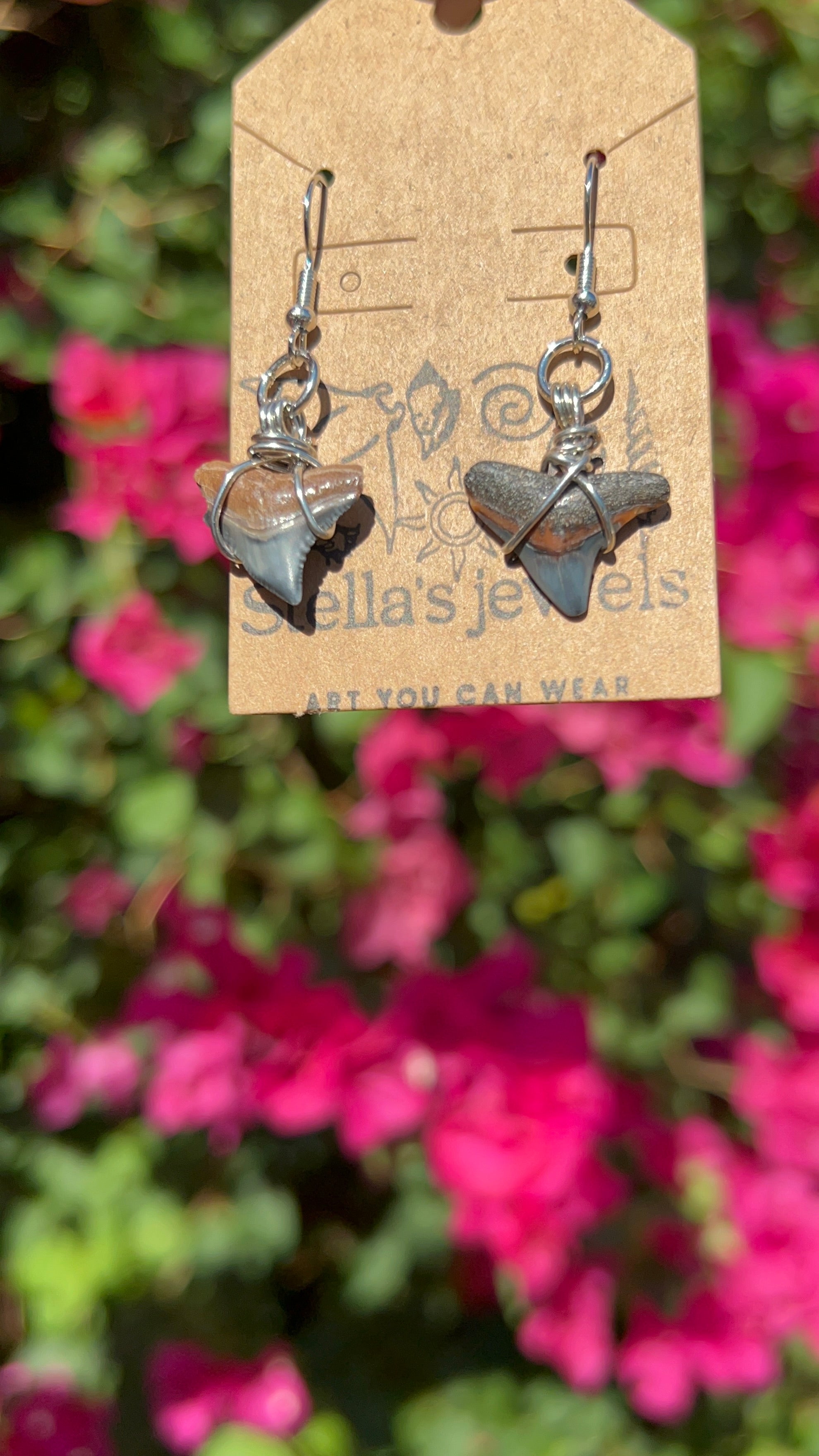 Wicked wave shark tooth earrings