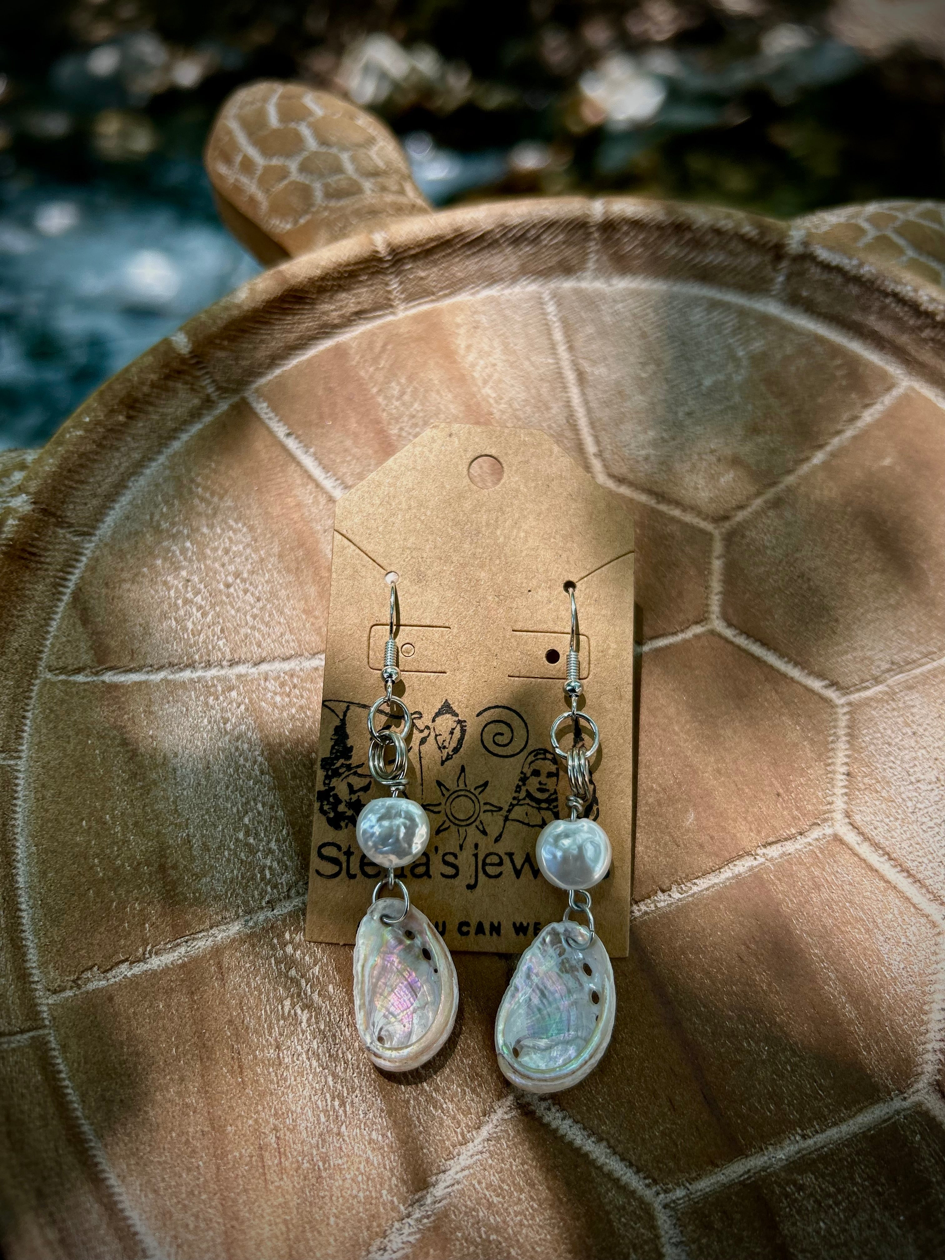 Abalone shell earrings