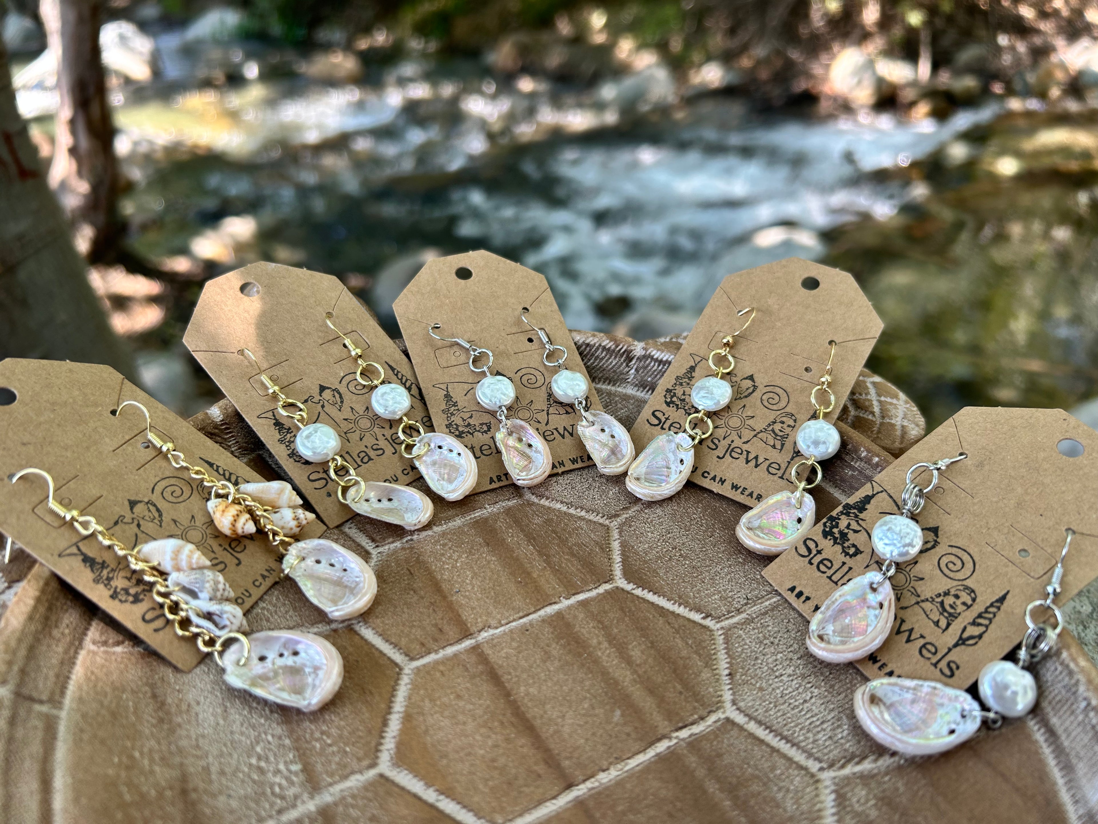 Abalone shell earrings