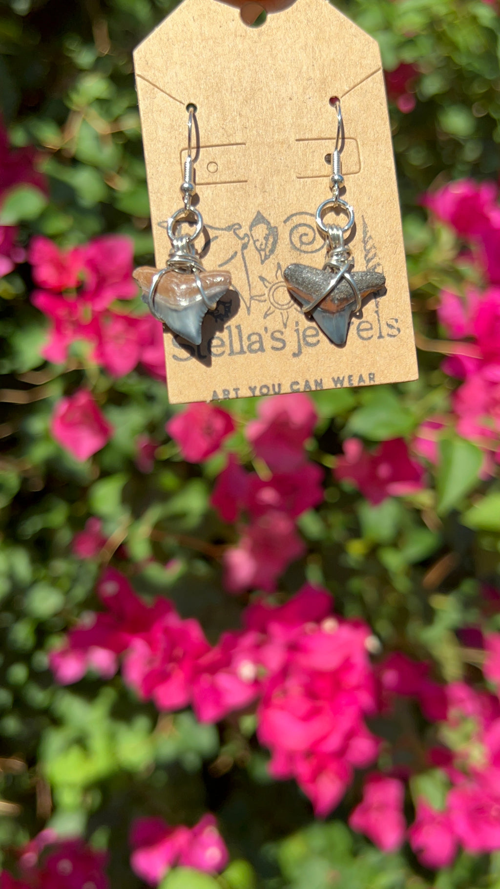 Wicked wave shark tooth earrings