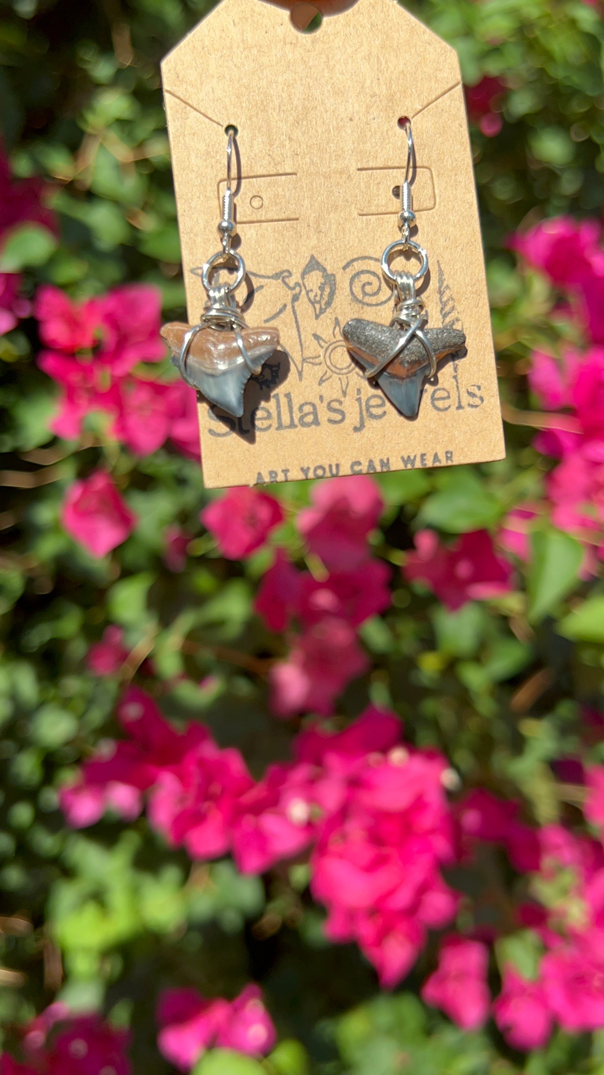 Wicked wave shark tooth earrings