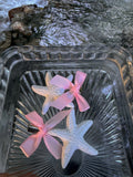Starfish hair clips (pink)