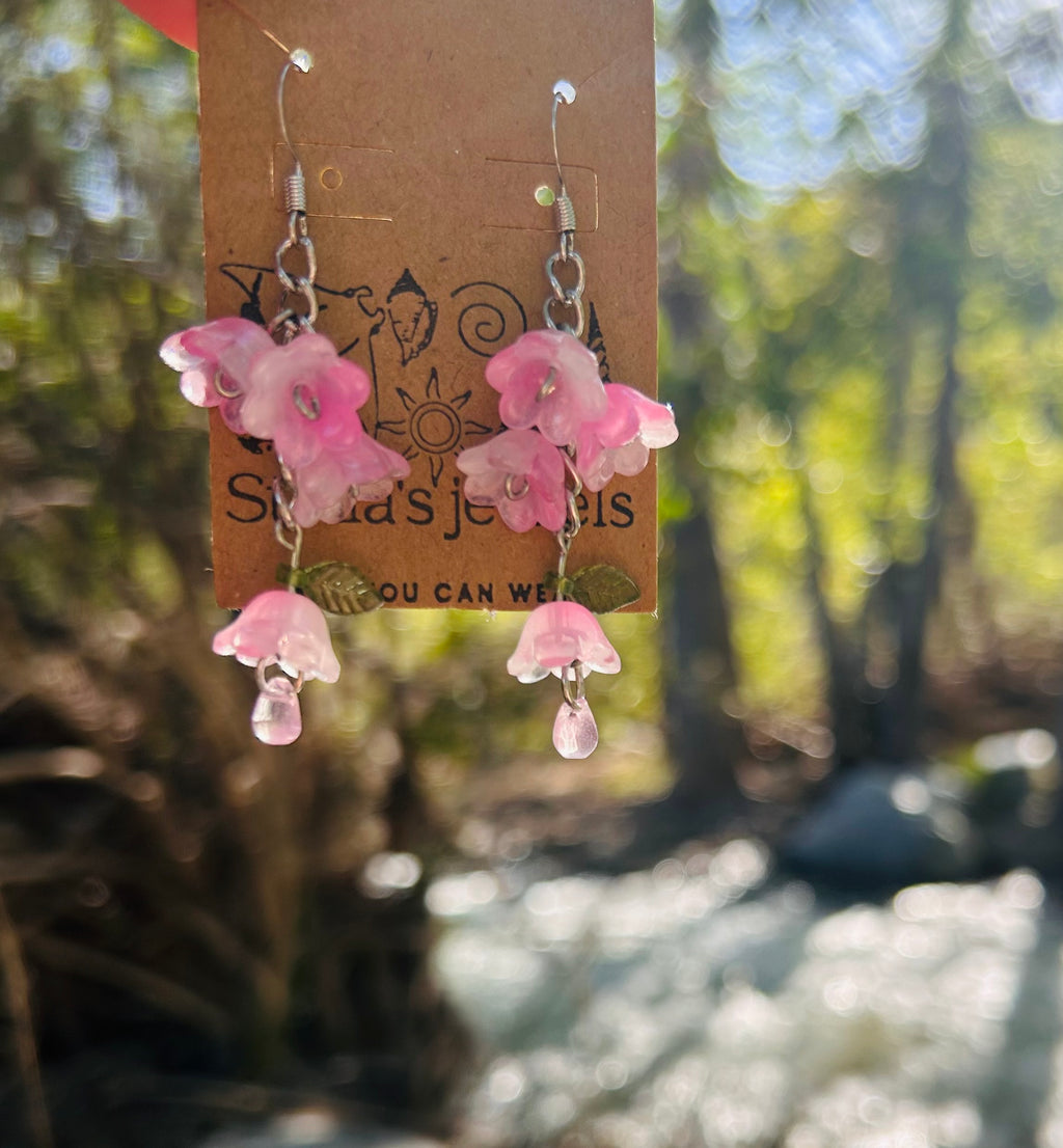 Rainy flower earrings