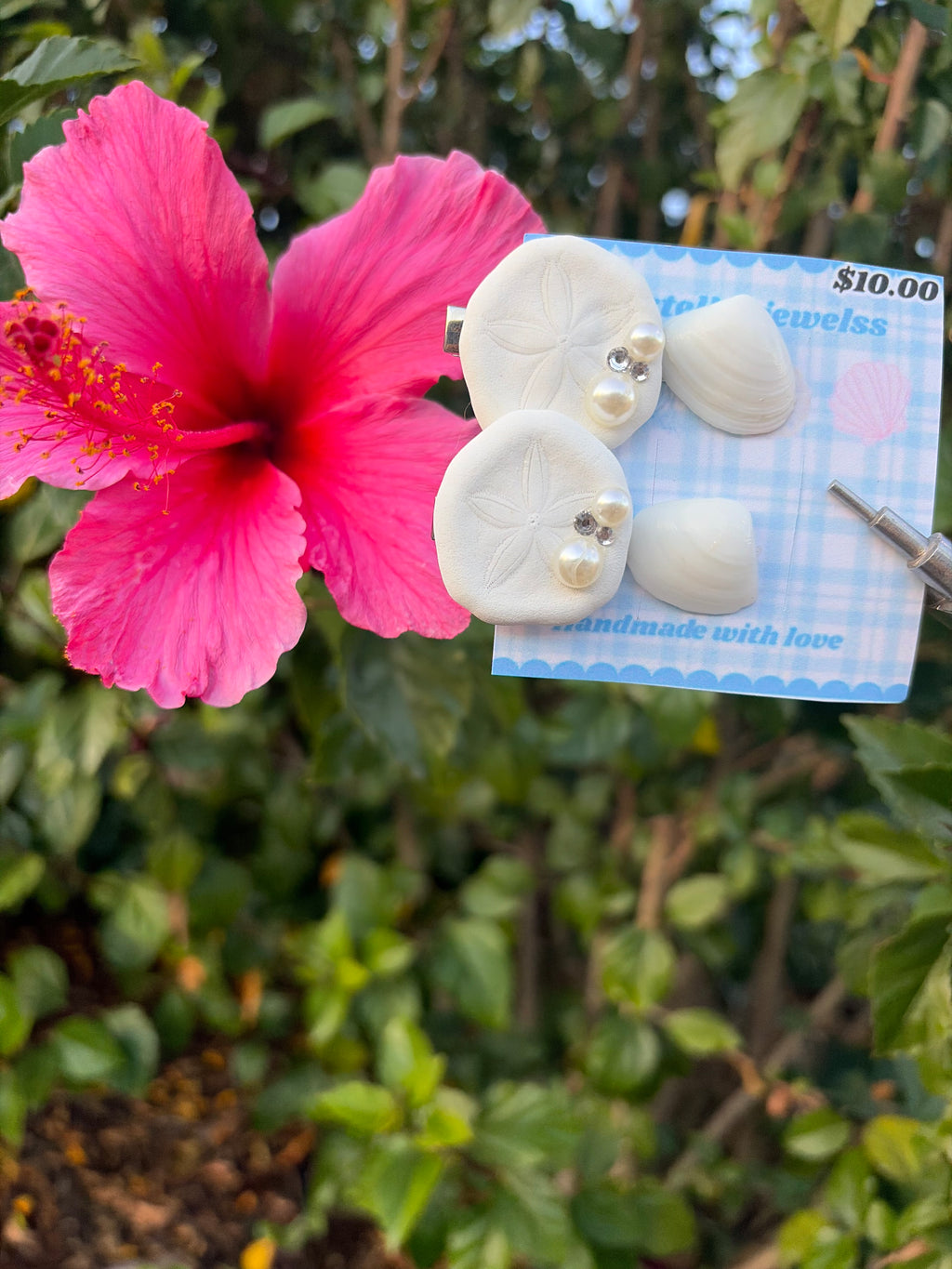 Bling Coastal hair clip set