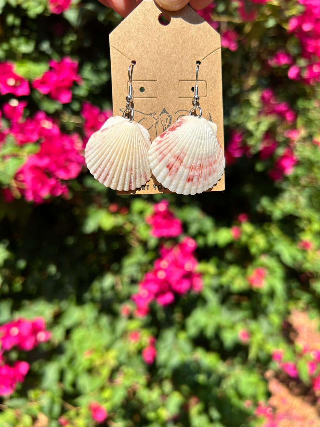 Sunset calico earrings (silver)