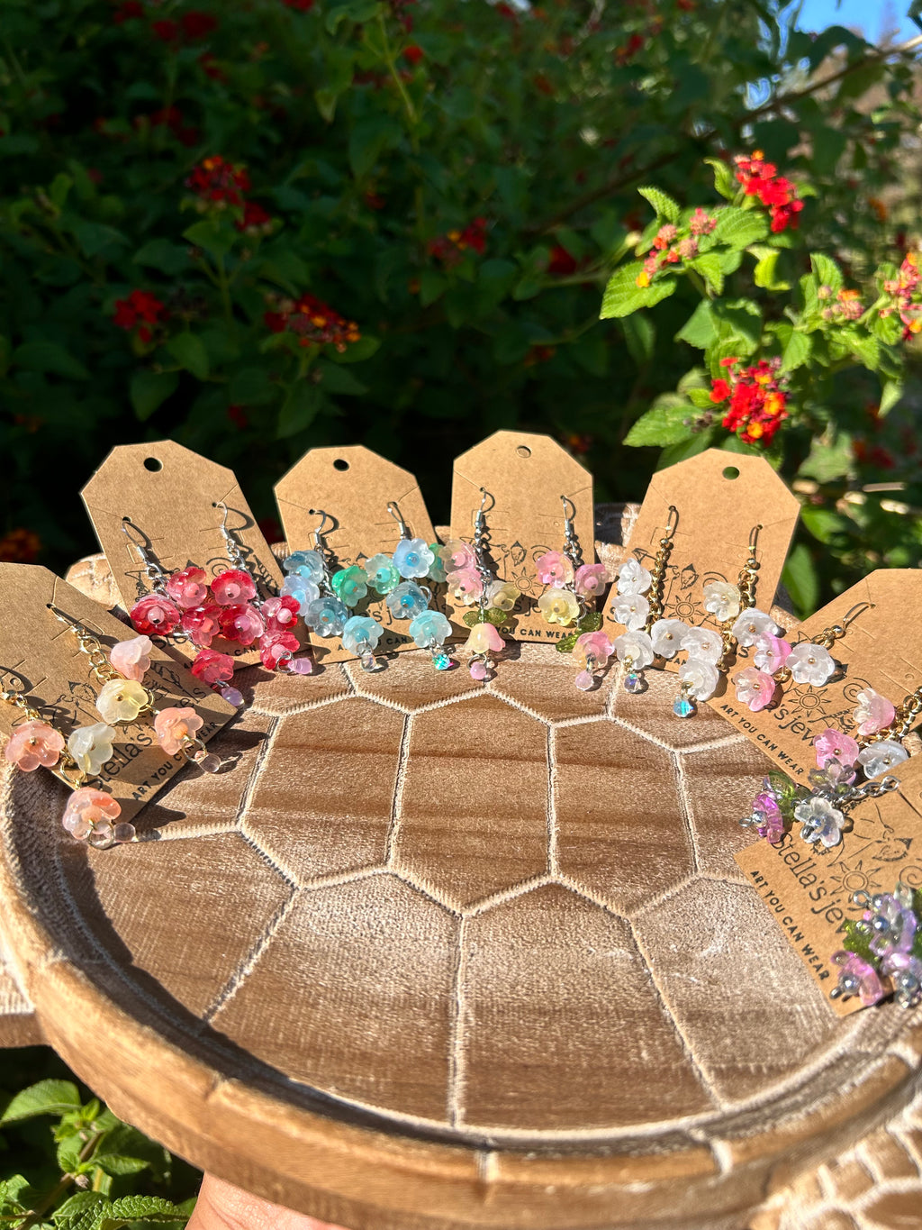 Rainy flower earrings