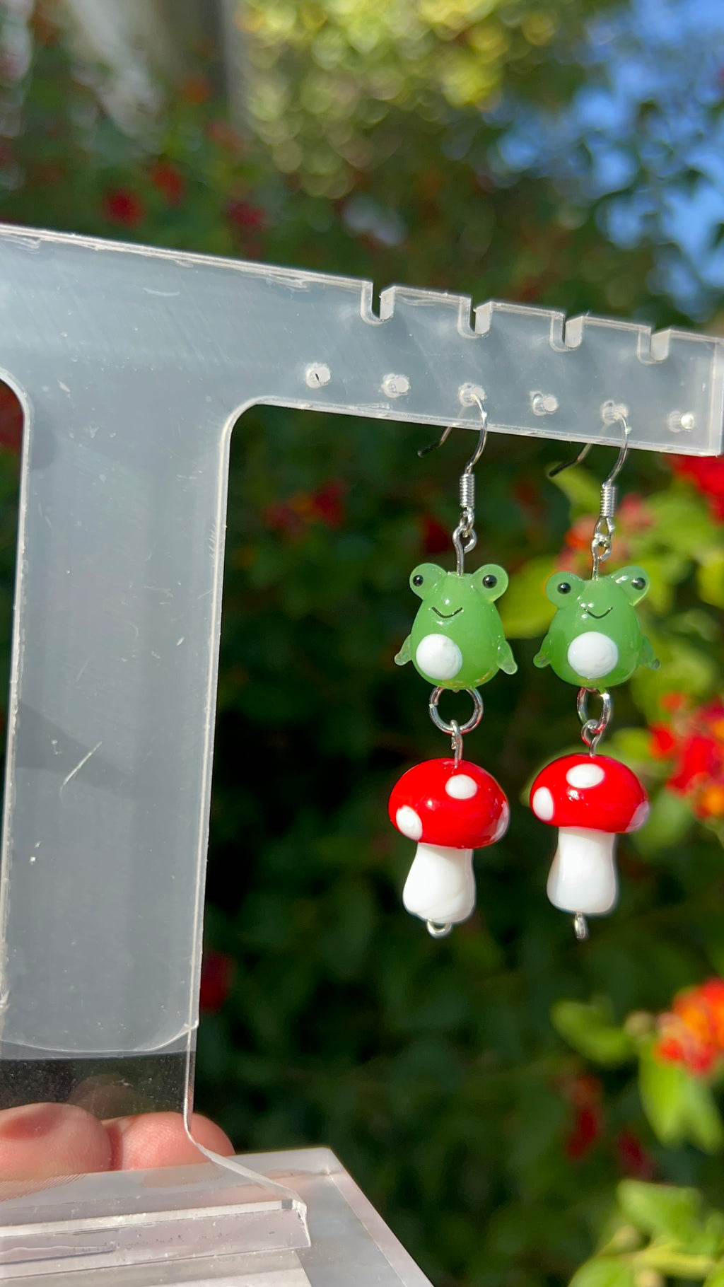 Froggy Fungi earrings