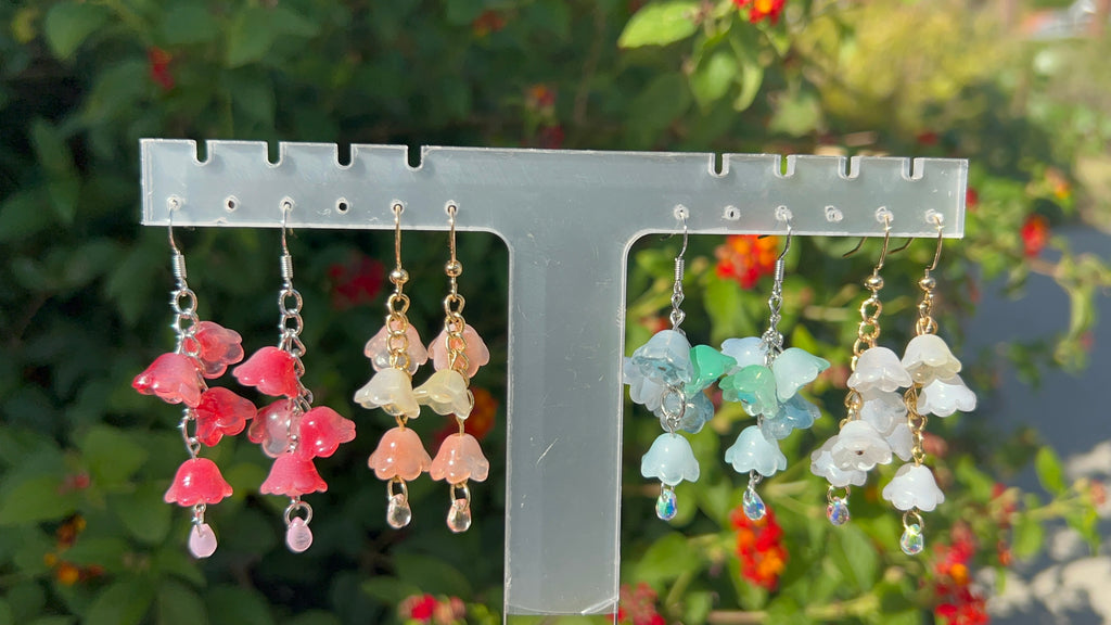 Rainy flower earrings